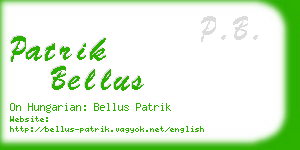 patrik bellus business card